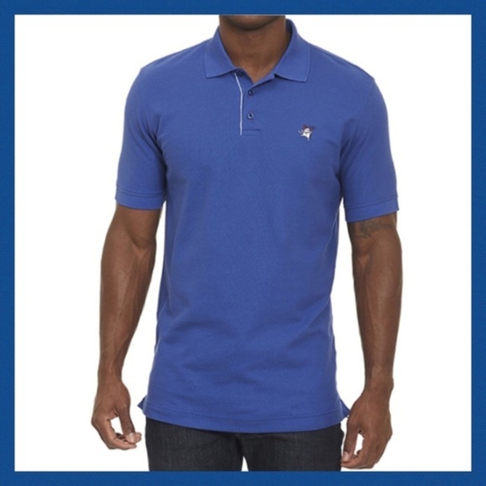 Robert Graham Cobalt Blue Embroidered Devil Polo